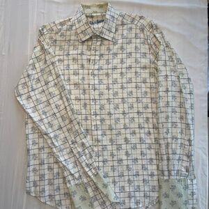 ROBERT Graham Luxury Long Sleeve Dress Shirt French cuffs Large